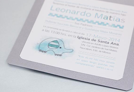 Invitaciones personalizadas, baby showers, bodas, XV años