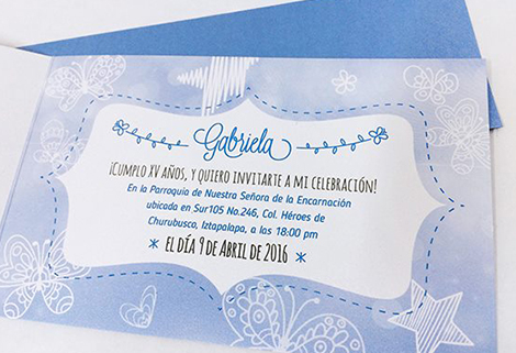 Invitaciones personalizadas, baby showers, bodas, XV años